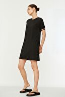 TRENDYOLMİLLA Siyah Şerit Detaylı Örme  Elbise TWOSS19FV0107
