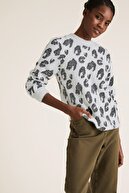 Marks & Spencer Kadın Beyaz Desenli Jakarlı Bluz T41006020C
