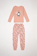 Defacto Kız Çocuk Baskılı Pijama Takım