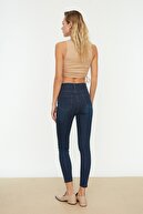 TRENDYOLMİLLA Lacivert Yüksek Bel Skinny Jeans TWOAW21JE0450
