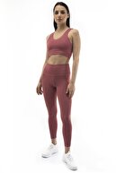 The Step Sports Snc Kadın Gül Kurusu Geniş Cepli Yüksek Bel Toparlayıcı, Sıkılaştırıcı Yoga Tayt 25"