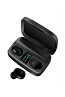Earbuds Bluetooth Spor Kulaklık, Led Göstergeli, 1800 Mah Powerbank, Su Geçirmez Tws A10s - Siyah