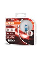 Osram H7 Night Breaker Laser %150 Fazla Parlaklık+150m Uzun Performans Ampul Seti
