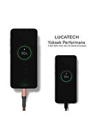 Lucatech Type-c 2.4 A Hızlı Şarj Ve Data Kablosu 1 Mt Örgü Tip Kırılmaz Kablo