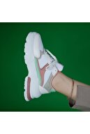 US Polo Assn Vour Yüksek Taban Beyaz Kadın Sneaker Spor Ayakkabı