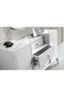 GuneyStore Güney Mobilya Komple Mdf Peride Sürgülü Beyaz Yatak Odası