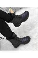 Efal Shoes Kadın Siyah Kar Botu