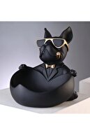 Kayra Hobi Bulldog Köpek Dekoratif Heykel Biblo Masa Dekorasyonu Hediyelik Sunumluk
