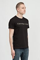 Calvin Klein Mixed Institutional Tee Erkek Bisiklet Yaka T-shirt