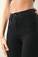 Terrenova Emily E.x.t.r.a Black Yüksek Bel Jeans Pantolon Solmaz Siyah Jeans(TOPARLAYICI)