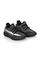 BLACK DEER Siyah Beyaz Hiper Çocuk Koşu Ve Antrenman Spor Ayakkabı