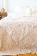 Tavas Organik Pamuk Çift Katlı Jakar Dokuma Çift Kişilik Yatak Örtüsü