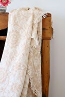 Tavas Organik Pamuk Çift Katlı Jakar Dokuma Çift Kişilik Yatak Örtüsü