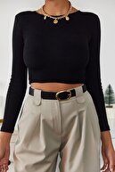 XHAN Kadın Siyah Sırt Detaylı Bluz 1KZK2-11034-02