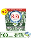 Fairy Platinum Yeşil 160'li Bulaşık Makinası Tableti / Kapsülü (80x2)