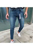 Dr Dnm Remix Erkek Jeans Skinny Fit Likralı Düz Yeşil Tintli Tırnaklı