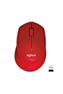 logitech M330 Sessiz Kablosuz Optik Mouse - Kırmızı