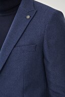 Altınyıldız Classics Erkek Lacivert Slim Fit Dar Kesim Kırlangıç Yaka Klasik Ceket