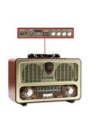 Meier M-111bt Nostaljik Ahşap Retro Fm Radyo Usb Sd Bluetooth