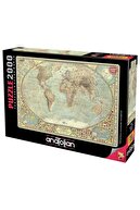 Anatolian Puzzle Dünya Haritası / 2000 Parçalık Puzzle, Kod:3935