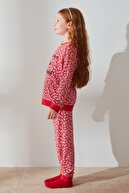 Penti Kız Çocuk Red Florals 2li Pijama Takımı