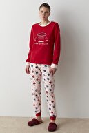Penti Çok Renkli With Love Polar Pijama Takımı