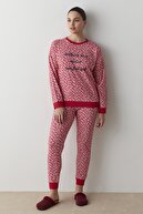 Penti Kırmızı Wonderland Pijama Takımı