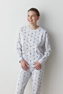 Penti Açık Gri Penguins Pijama Takımı