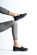 PoloJack Kadın Siyah Ortopedik Günlük Ayakkabı