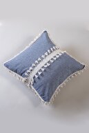 Navy Blue Cotton Center Tasseled