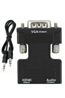 MAXGO Hdmi To Vga Kablo Çevirici Dönüştürücü Ses Destekli Mg-2163