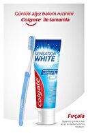 Colgate Beyazlatıcı Diş Macunu 75 ml X2,Yumuşak Diş Fırçası, Ağız Bakım Suyu 250ml+Fırça Kabı Hediye