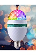 ŞHN'Shopping Renkli Led Döner Başlıklı Disko Topu Ampul Gece Lambası 3 Watt E27 Duylu Renkli Disco Ampul
