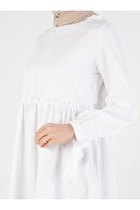 Benin Bağcık Detaylı Poplin Elbise- Off White -