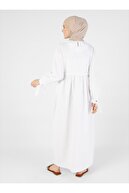 Benin Bağcık Detaylı Poplin Elbise- Off White -