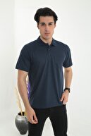 تی شرت جیبی یقه پولو مردانه با آستین کوتاه سایز بزرگ-thumb