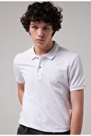 D'S Damat Polo Yaka T-shirt (REGULAR FİT) Beyaz Renk