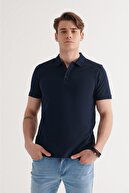 Avva Erkek Lacivert Polo Yaka Düz T-shirt A11b1146