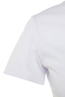 TRENDYOLMİLLA Beyaz %100 Pamuk Bisiklet Yaka Crop Örme T-Shirt TWOSS20TS0135