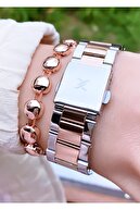Daniel Klein Marka Rose Gümüş Renk 2 Yıl Garantili Kadın Kol Saati - Bileklik Hediyeli