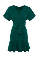 TRENDYOLMİLLA Yeşil Kuşaklı Elbise TWOSS20EL0944