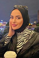 Hijabchi Kadın Tesettür Siyah Çıtçıtlı Boyunluk Hijap Bone Model Eşarp Şal
