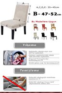 abeltrade Sandalye Kılıfı Kaliteli Mikro Kumaş Siyah Renk 6lı Standart