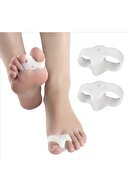 غلتک جداکننده انگشت شست پا 2 انگشتی حلقه سیلیکونی جداکننده انگشت شست کالوس محافظ بونیون-thumb