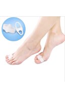 غلتک جداکننده انگشت شست پا 2 انگشتی حلقه سیلیکونی جداکننده انگشت شست کالوس محافظ بونیون-thumb