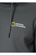 National Geographic Kapüşonlu Haki Erkek Sweatshirt
