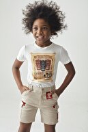 Nebbati Erkek Çocuk Ekru T-shirt