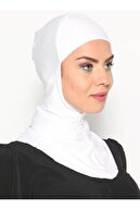Ecardin Boyunluklu Hijab Bone - Beyaz -