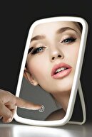 Asfal Masaüstü Dokunmatik Makyaj Aynası Led Işıklı Beyaz Renk Make Up Mirror