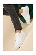 Nmoda Unisex Beyaz Spor Ayakkabı Günlük Sneakers